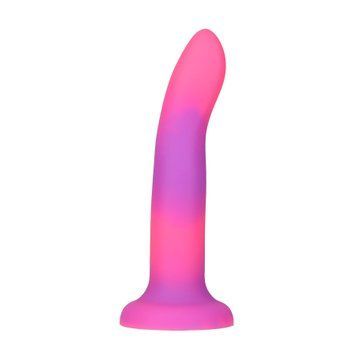 Светящийся в темноте фаллоимитатор ADDICTION Rave 8&Prime; Glow in the Dark Dildo Pink Purple, 20,3 см SO6850 фото
