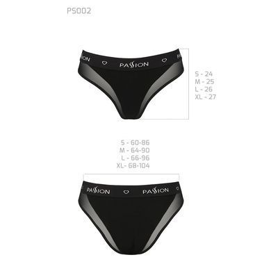 Трусики с прозрачной вставкой Passion PS002 PANTIES XL, black SO4194 фото