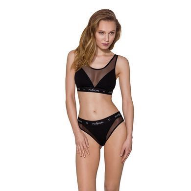 Трусики с прозрачной вставкой Passion PS002 PANTIES XL, black SO4194 фото