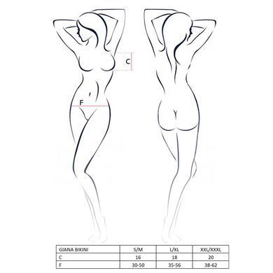 Комплект білизни Passion GIANA BIKINI S/M, white, напівпрозорі ліф і трусики з бантиками EL15105 фото