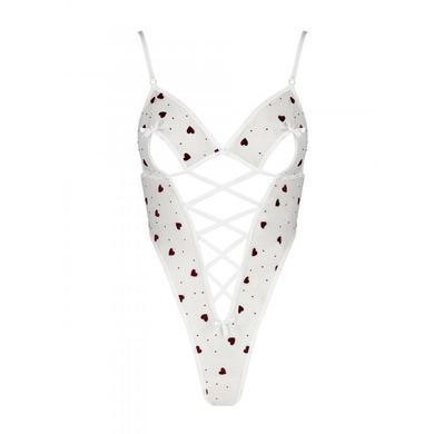 Эротическое боди с рисунком Passion LOVELIA BODY XXL/XXXL, white SO4758 фото