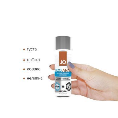 Анальная смазка JO ANAL H2O &mdash; ORIGINAL (60 мл) на водной основе, растительный глицерин SO1455 фото