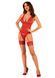 Прозрачный корсет Obsessive Lacelove corset XS/S Red, кружево, подвязки для чулок SO8649 фото 1