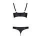 Комплект из экокожи Passion MALWIA BIKINI 6XL/7XL black, с люверсами и ремешками, бра, трусики SO7097 фото 4