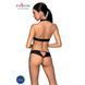 Комплект открытый топ и трусики из эко-кожи с люверсами Passion MALWIA SET Open Bra XXL/XXXL black SO5770 фото 2