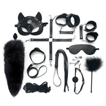 Набор BDSM Art of Sex &ndash; Maxi BDSM Set Leather, 13 предметов, черный, натуральная кожа SO7139 фото