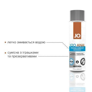 Анальная смазка JO ANAL H2O &mdash; ORIGINAL (120 мл) на водной основе, растительный глицерин SO1456 фото
