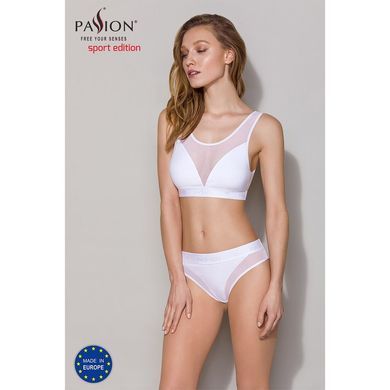 Трусики с прозрачной вставкой Passion PS002 PANTIES L, white SO4195 фото