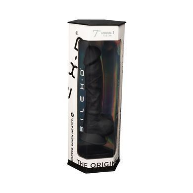 Фаллоимитатор SilexD Johnny Black (MODEL 1 size 7in), двухслойный, силикон+Silexpan, диаметр 3,8см SO2861 фото
