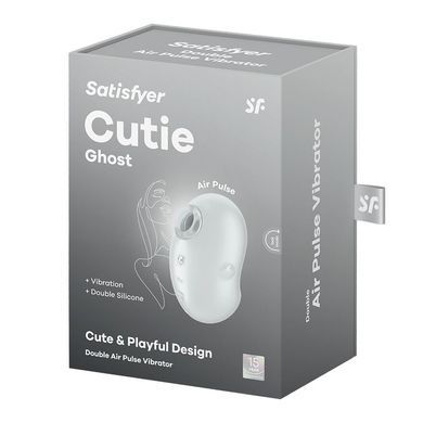 Вакуумный клиторальный стимулятор с вибрацией Satisfyer Cutie Ghost White SX0573 фото