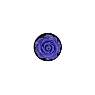 Металлическая анальная пробка Lux Active с розой - Rose Anal Plug - Purple, вибропуля в подарок SO5573 фото