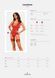 Прозрачный корсет Obsessive Lacelove corset M/L Red, кружево, подвязки для чулок SO8650 фото 5