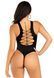 Боді Leg Avenue Opaque racer tank bodysuit, One Size, чорне, імітація шнурівки, низ &mdash; стрінги SX1079 фото 2