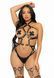 Портупея-тедди из экокожи Leg Avenue Heart ring harness teddy M, Black, подвеска-сердечко, цепи SO8564 фото 4