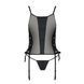 Сетчатый корсет из экокожи Passion MALWIA CORSET 4XL/5XL black, с люверсами и съемными пажами SO7098 фото 3