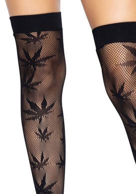 Чулки с рисунком Leg Avenue 420 Net thigh highs Black SO9159 фото