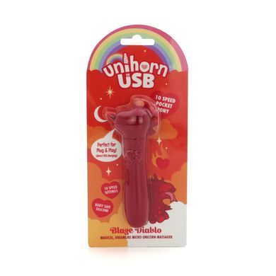 Вибратор-единорожка Unihorn USB Bullet - Blaze Diablo вибропуля, USB зарядка SX2859 фото