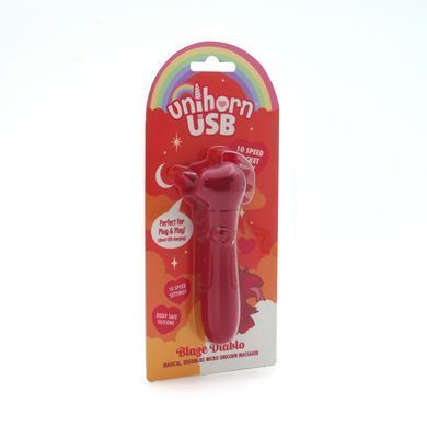 Вибратор-единорожка Unihorn USB Bullet - Blaze Diablo вибропуля, USB зарядка SX2859 фото