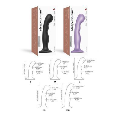 Насадка для страпона Strap-On-Me Dildo Plug P&G Black XXL SO9007 фото