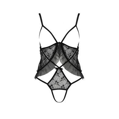 Боді монокіні з відкритими грудьми Passion JUSTINA BODY L/XL, black EL15401 фото