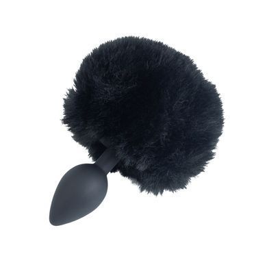 Анальная пробка с хвостом Punishment - Bunny Tail Silicone Anal Plug - Black SX2235 фото