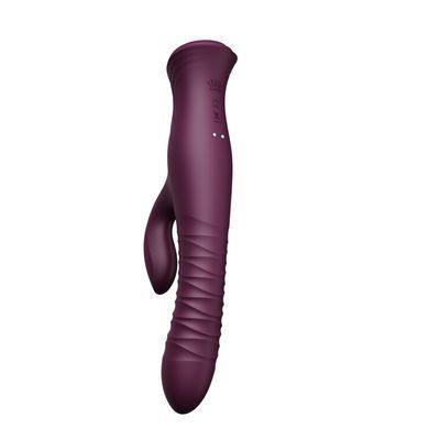 Пульсатор-кролик с вибрацией Zalo Mose Velvet Purple, нагрев до 42&deg;, кристалл Swarovski SO8225 фото