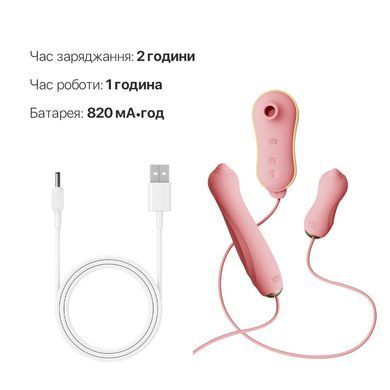 Набір 3в1 Zalo &ndash; UNICORN Set Pink, віброяйце, пульсатор, вакуумний стимулятор SO6687 фото