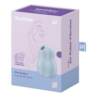 Вакуумный стимулятор с вибрацией Satisfyer Pro To Go 1 Blue SO7798 фото