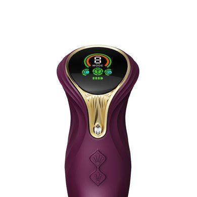 Пульсатор-кролик с вибрацией Zalo Mose Velvet Purple, нагрев до 42&deg;, кристалл Swarovski SO8225 фото