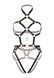 Портупея-тедди из экокожи Leg Avenue Heart ring harness teddy L, Black, подвеска-сердечко, цепи SO8565 фото 5