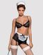 Эротический костюм горничной Obsessive Maidme set 5pcs L/XL, бюстгальтер, пояс с фартуком, чулки, ст SO7291 фото 1