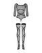 Бодистокинг Obsessive Bodystocking G320 S/M/L, чулки, боди, декор в виде линий SO7241 фото 6