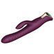 Пульсатор-кролик с вибрацией Zalo Mose Velvet Purple, нагрев до 42&deg;, кристалл Swarovski SO8225 фото 1