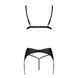 Комплект з екошкіри Passion MILEY SET S/M, black, трусики, бюстгальтер, пояс для панчіх SO5772 фото 4