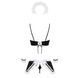 Атласный эротический костюм горничной Obsessive Maid set S/M, black, 5 предметов SO7715 фото 6
