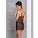 Сорочка с вырезами на груди, стринги Passion LOVELIA CHEMISE S/M, black SO4760 фото 4