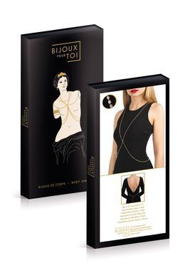 Золотистая цепочка для бюста Bijoux Pour Toi &ndash; Elena Gold со стразами SO5986 фото
