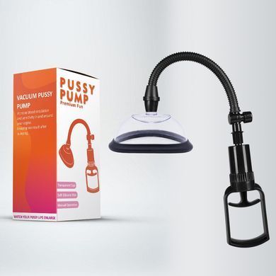 Вакуумная помпа для вульвы Pussy Pump Premium Fun размер L (13 см), механический насос SO8702 фото
