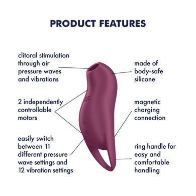 Вакуумный клиторальный стимулятор с вибрацией Satisfyer Pocket Pro 1 Purple SX0575 фото