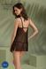 Пеньюар Passion DROSERA CHEMISE black, S/M, мереживний ліф зі стрепами, трусики в комплекті SX0474 фото 7