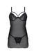 Пеньюар Passion DROSERA CHEMISE black, S/M, мереживний ліф зі стрепами, трусики в комплекті SX0474 фото 3