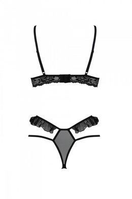 Эротический комплект Passion DOLLY SET, L/XL, black, с открытыми чашками SO9704 фото