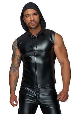 Чоловіча безрукавка з капюшоном Noir Handmade H062 Hooded Shirt, 3XL, мокрий ефект SX0114 фото