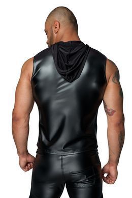 Чоловіча безрукавка з капюшоном Noir Handmade H062 Hooded Shirt, 3XL, мокрий ефект SX0114 фото