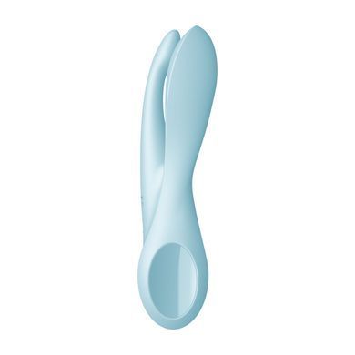 Клиторальный вибратор Satisfyer Threesome 1 Light Blue с тремя гибкими пальчиками SO6986 фото