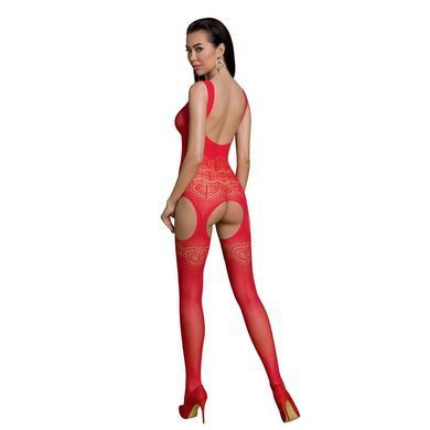 Бодистокинг Passion ECO BS005 red, плотный, открытый доступ, имитация подвязок SO7074 фото