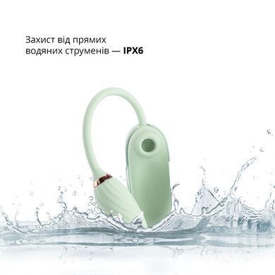 Вакуумный клиторальный стимулятор Otouch Louis Vibrate Teal с виброяйцом, в кейсе SO9429 фото