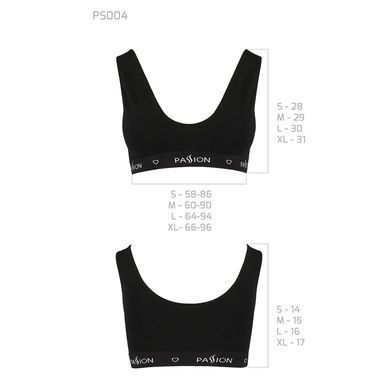Спортивный топ с широкой резинкой Passion PS004 TOP S, black SO4221 фото