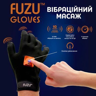 Виброперчатка (левая) FUZU Gloves Vibrating Massage Left Hand, 11 режимов SX2738 фото