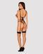 Боди из стреп с доступом Obsessive Badossa crotchless teddy L/XL, черный SO7216 фото 4
